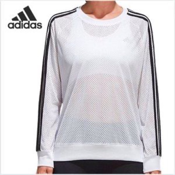 adidas Originals Tops - Adidas Mesh Long Sleeve Top Sz S